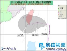 台风蓝色预警：天秤向台湾东南部沿海靠近